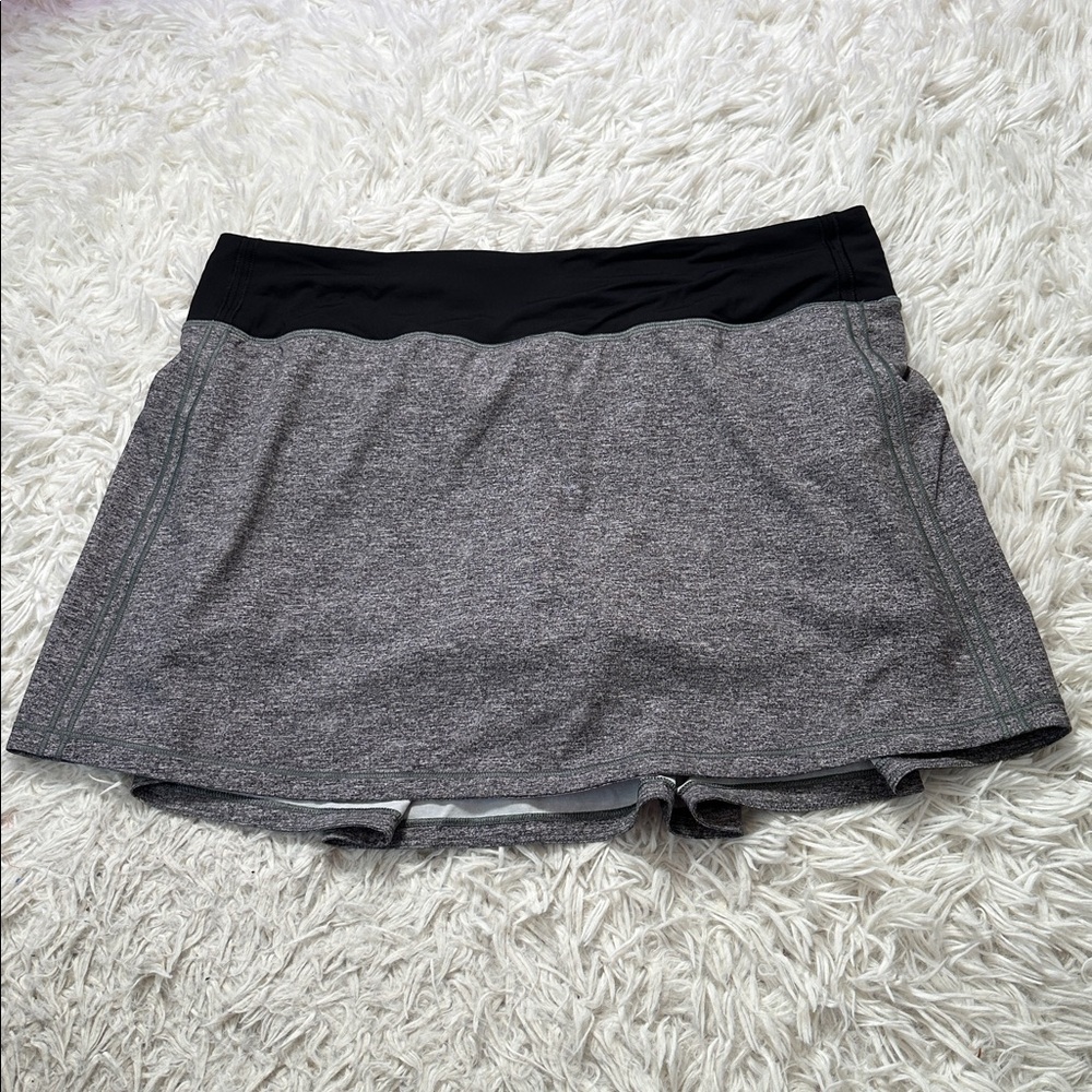 Lululemon Pace Rival Skirt (Tall) *No Panels 15" Heather Lux Multi Black / Black